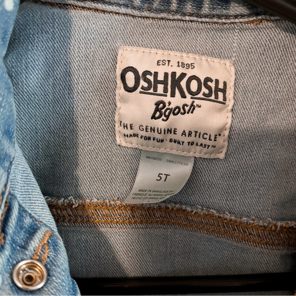OshKosh Light-Wash Denim Polka Dot Jacket - Picture 4 of 4